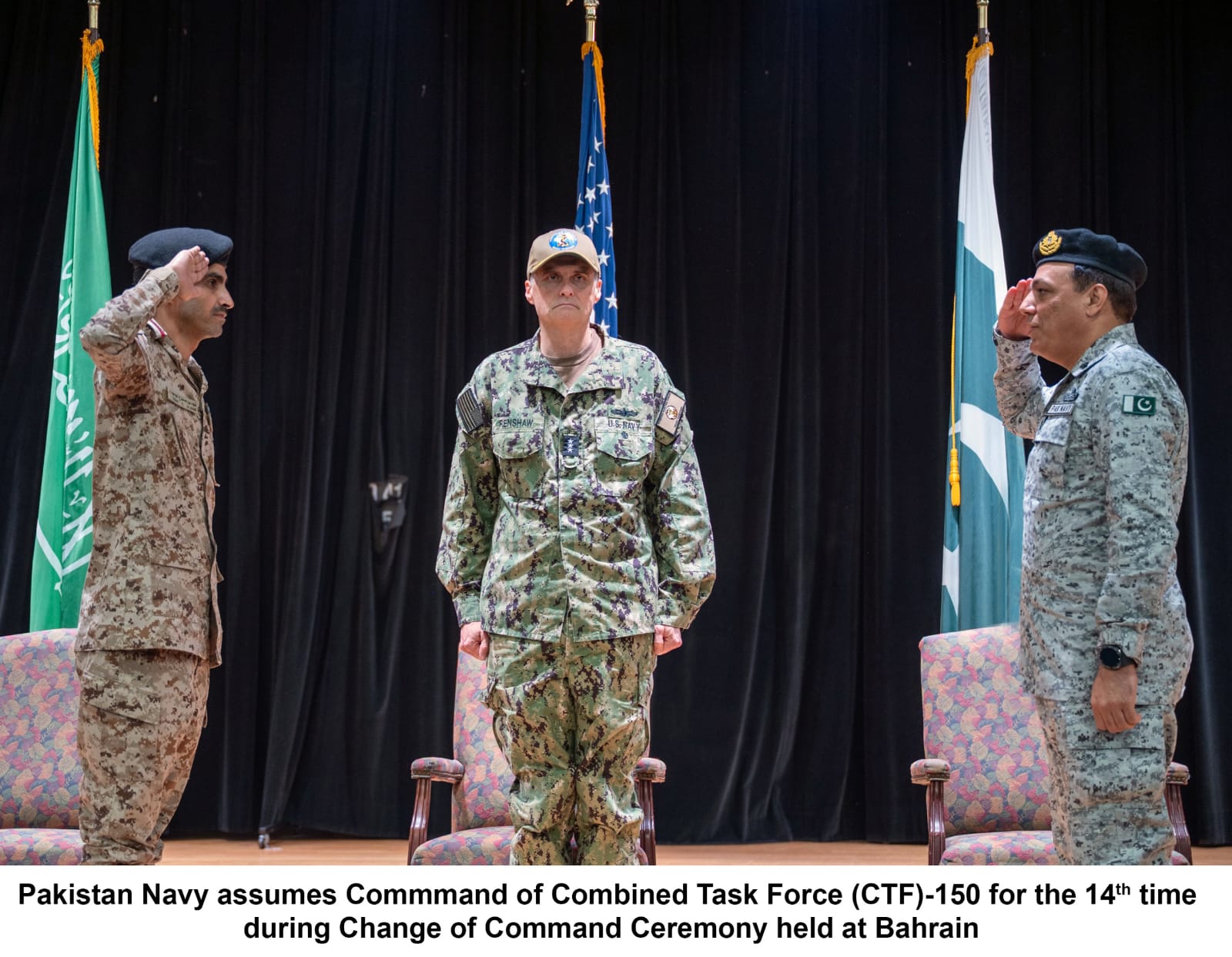 PAKISTAN NAVY TAKES OVER COMMAND OF COMBINED TASK FORCE-150 FOR THE 14TH TIME